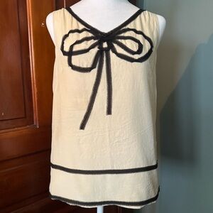 J.Crew Silk/Cotton Blend Blouse with Bow Detail Size 4